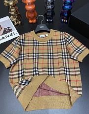 	 Burberry Wool knit Checked Brown T-Shirt 02 - 5