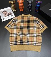 	 Burberry Wool knit Checked Brown T-Shirt 02 - 3