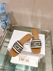 Dior Dway Natural Raffia and Black Embroidered Cotton - 3