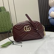 	 Gucci Marmont Burgundy Shoulder Bag - 13x24x7cm - 1