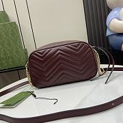 	 Gucci Marmont Burgundy Shoulder Bag - 13x24x7cm - 6