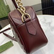 	 Gucci Marmont Burgundy Shoulder Bag - 13x24x7cm - 3