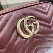 	 Gucci Marmont Burgundy Shoulder Bag - 13x24x7cm - 2