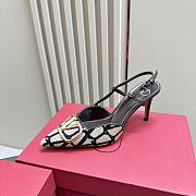 Valentino Garavani Vlogo Signature Toile Icongraphe Slingback Pumps - 3