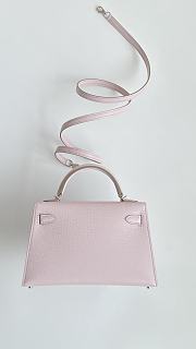 Hermes kelly mini bag IN PINK LEATHER - 20CM - 6