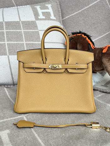 Hermes Birkin 25cm Sesame Yellow Bag