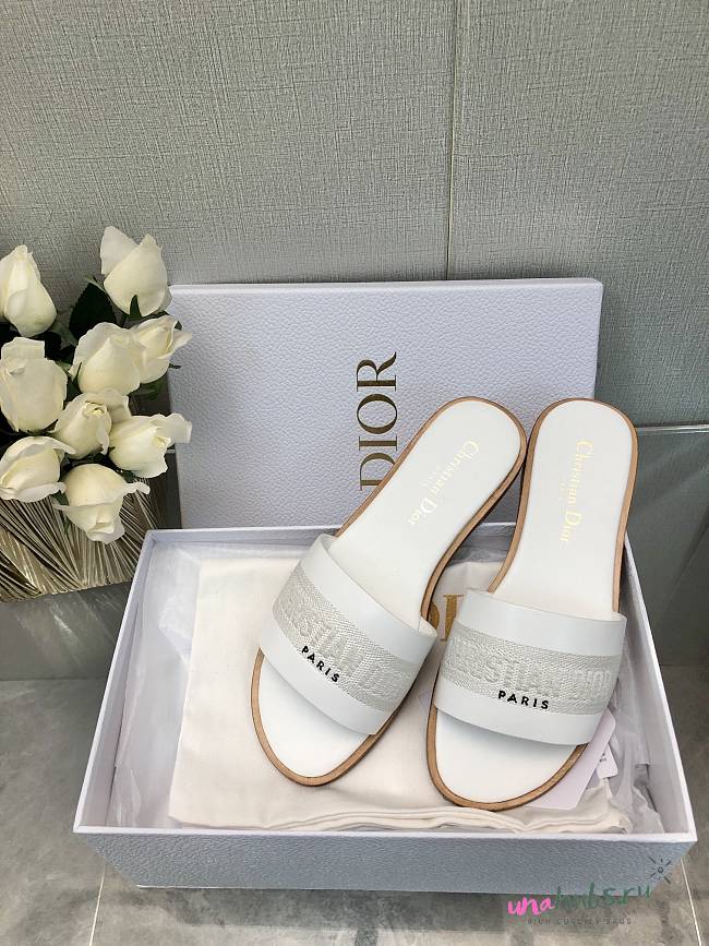 Dior Dway White Slides - 1