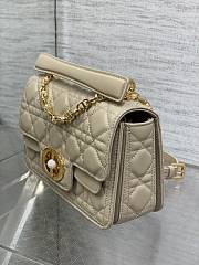 Dior Jolie Top Handle Bag In Beige - 22x8x14cm - 5