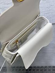 	 Dior Jolie Top Handle Bag In White - 22x8x14cm - 6