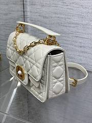 	 Dior Jolie Top Handle Bag In White - 22x8x14cm - 3