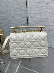 	 Dior Jolie Top Handle Bag In White - 22x8x14cm - 2