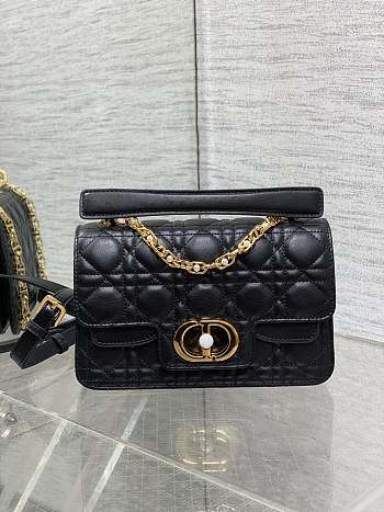 	 Dior Jolie Top Handle Bag In Black- 22x8x14cm