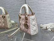 Dior Lady Two-Toned Mini Bag Pink&White - 17x7x15cm - 6