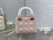 Dior Lady Two-Toned Mini Bag Pink&White - 17x7x15cm - 3