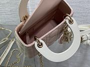 Dior Lady Two-Toned Mini Bag Pink&White - 17x7x15cm - 4