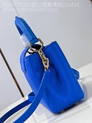 Louis Vuitton Capucines Mini Saphir Blue Taurillon-leather and ostrich-leather trim  - 21 x 14 x 8 cm - 6