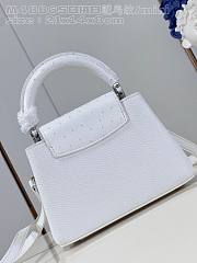 	 Louis Vuitton Capucines Mini White Taurillon-leather and ostrich-leather trim - 21 x 14 x 8 cm - 5