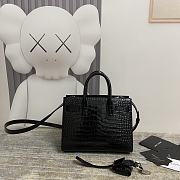 YSL Sac De Jour Small Crocodile Black Leather - 21*15*10cm - 5