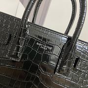 YSL Sac De Jour Small Crocodile Black Leather - 21*15*10cm - 3