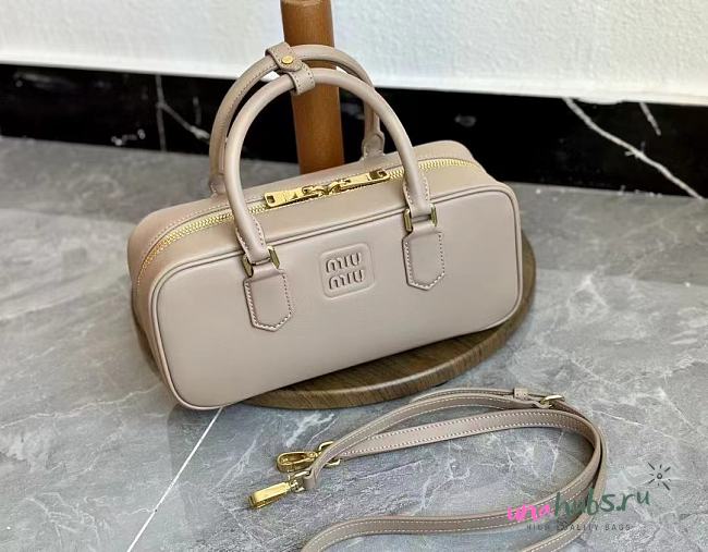 Miu Miu Arcadie Beige Leather Bag - 27x12x9cm - 1