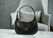 	 Miumiu Leather hobo bag black color - 27x12x9cm - 1