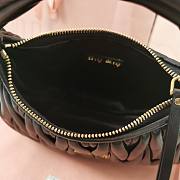 Miu Miu Wander Matelasse Nappa Leather Black Hobo Bag - 20x17x6cm - 5