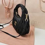 Miu Miu Wander Matelasse Nappa Leather Black Hobo Bag - 20x17x6cm - 3