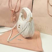 	 Miu Miu Wander Matelasse Nappa Leather White Hobo Bag - 20x17x6cm - 5