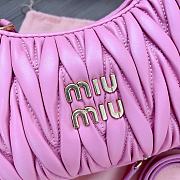 	 Miu Miu Wander Matelasse Nappa Leather pink Hobo Bag - 20x17x6cm - 5