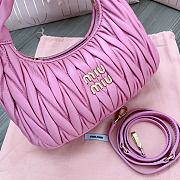 	 Miu Miu Wander Matelasse Nappa Leather pink Hobo Bag - 20x17x6cm - 3