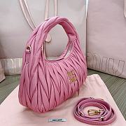 	 Miu Miu Wander Matelasse Nappa Leather pink Hobo Bag - 20x17x6cm - 2