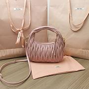 	 Miu Miu Wander Matelasse Nappa Leather light Pink Hobo Bag - 20x17x6cm - 6