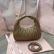 	 Miu Miu Wander Matelasse Nappa Leather Brown Hobo Bag - 20x17x6cm - 5