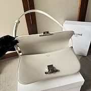 CELINE MEDIUM LOLA BAG IN SHINY CALFSKIN BLANC DE BLANC - 28x12×5cm - 4