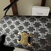 CELINE MEDIUM LOLA BAG IN TRIOMPHE CANVAS TWO-TONE BLACK -28x12×5cm - 2