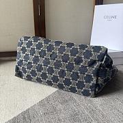 Celine Vintage Triomphe Denim Tote - 48×37cm - 6