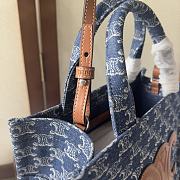 Celine Cabas Triomphe Blue Tote - 25.5x18.5x12cm - 6