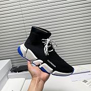 BALENCIAGA SPEED LACE-UP SNEAKER IN BLACK/BLUE - 1