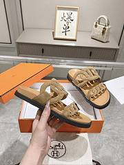 Hermes Extra Suede Brown Sandals - 2