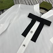 Gucci White With Black Ribbon Shirt - 6