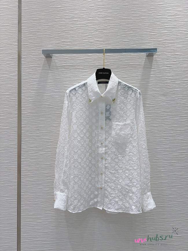 louis Vuitton White Monogram Shirt  - 1