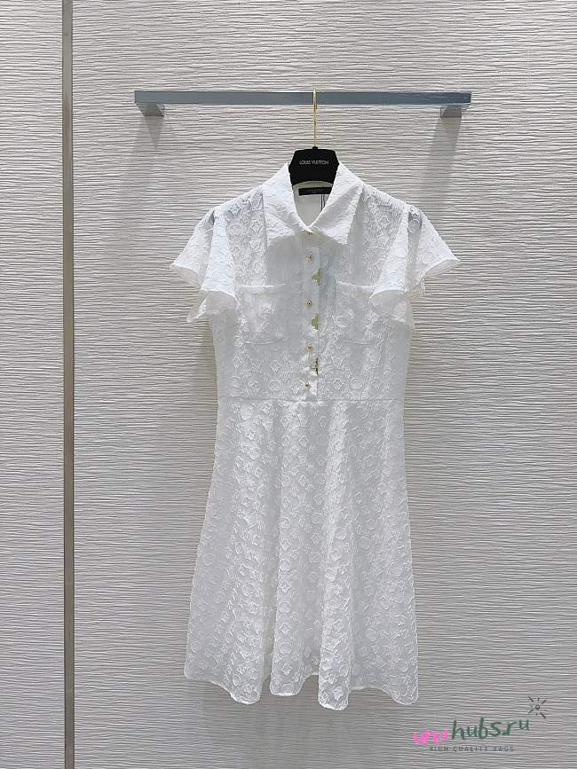 Louis Vuitton White Monogram Dress - 1