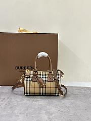 	 Burberry Top Handle Travel Checked Bag - 18.5 x 11 x 12CM - 1