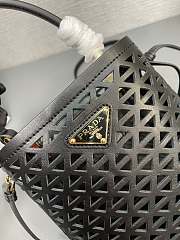 Prada Panier Leather Mini Bag Cut off Motif Black - 18×17×10.5 CM - 3