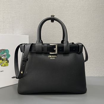 Prada Leather Bucket Top Handle Bag -32x23x11cm