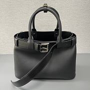 Prada Leather Bucket Top Handle Bag -32x23x11cm - 3