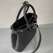 Prada Leather Bucket Top Handle Bag -32x23x11cm - 2