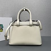 	 Prada Leather Bucket Top Handle Bag In White -32x23x11cm - 6