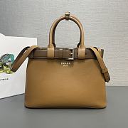 	 Prada Leather Bucket Top Handle Bag in Brown -32x23x11cm - 1