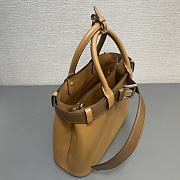 	 Prada Leather Bucket Top Handle Bag in Brown -32x23x11cm - 5